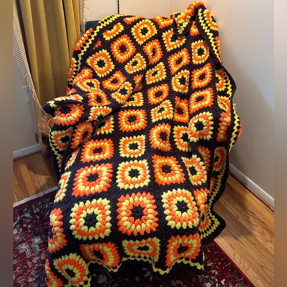 Vintage Granny Square Afghan